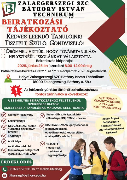 Beiratkozási információk