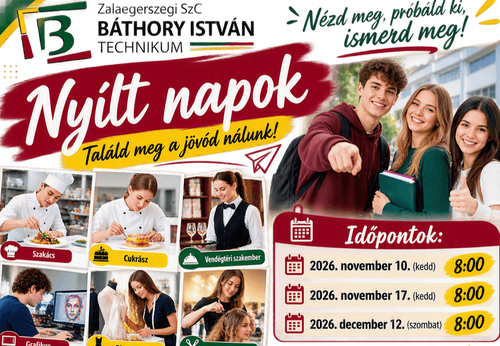 Pályaválasztási nyílt napok 2026 - regisztráció